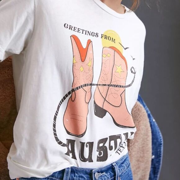 Midnight Rider Tops - Midnight Rider Free People Austin Texas T-shirt Size Small